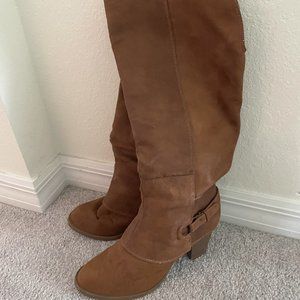 Tan Heeled Riding Boots